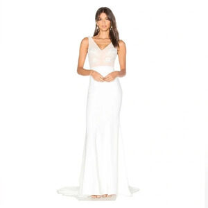 NWT Lovers + Friends Gown Maxi Dress White Wedding size 2